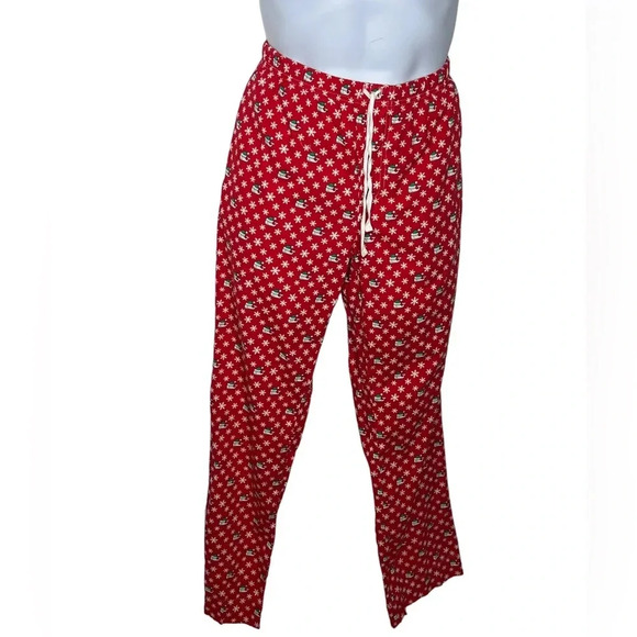Vineyard vines men’s red Christmas whale snowflake pajama lounge pants sz Small - Picture 1 of 2